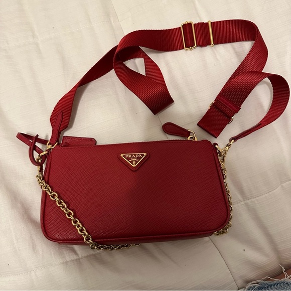 Prada Handbags - Prada Re-Edition 2000 Shoulder Bag Logo Saffiano Leather